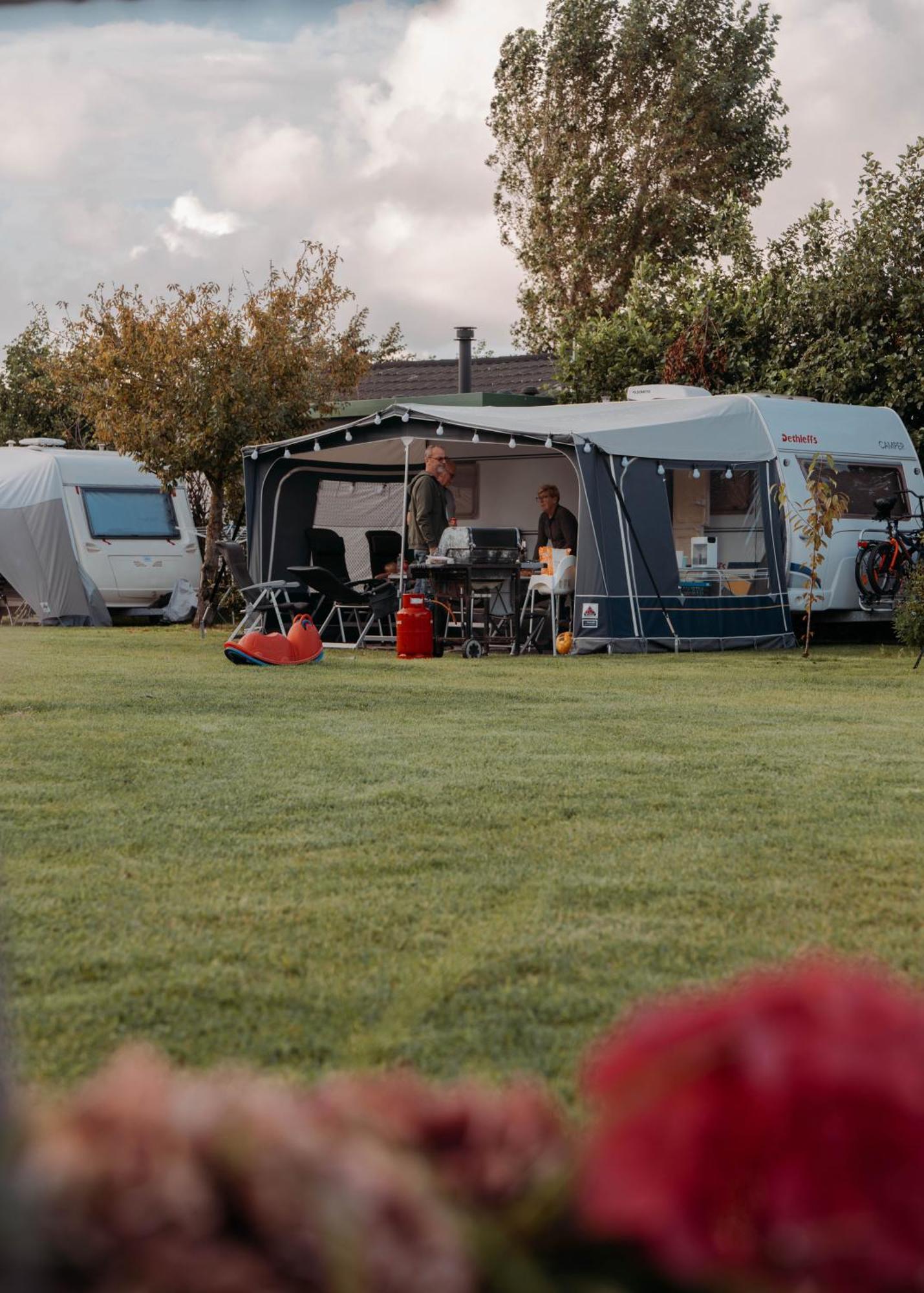 Camping De Tulpenweide Lege Kampeerplaats, Lege Plaats Op Het Gras Zonder Bed Breezand Ngoại thất bức ảnh