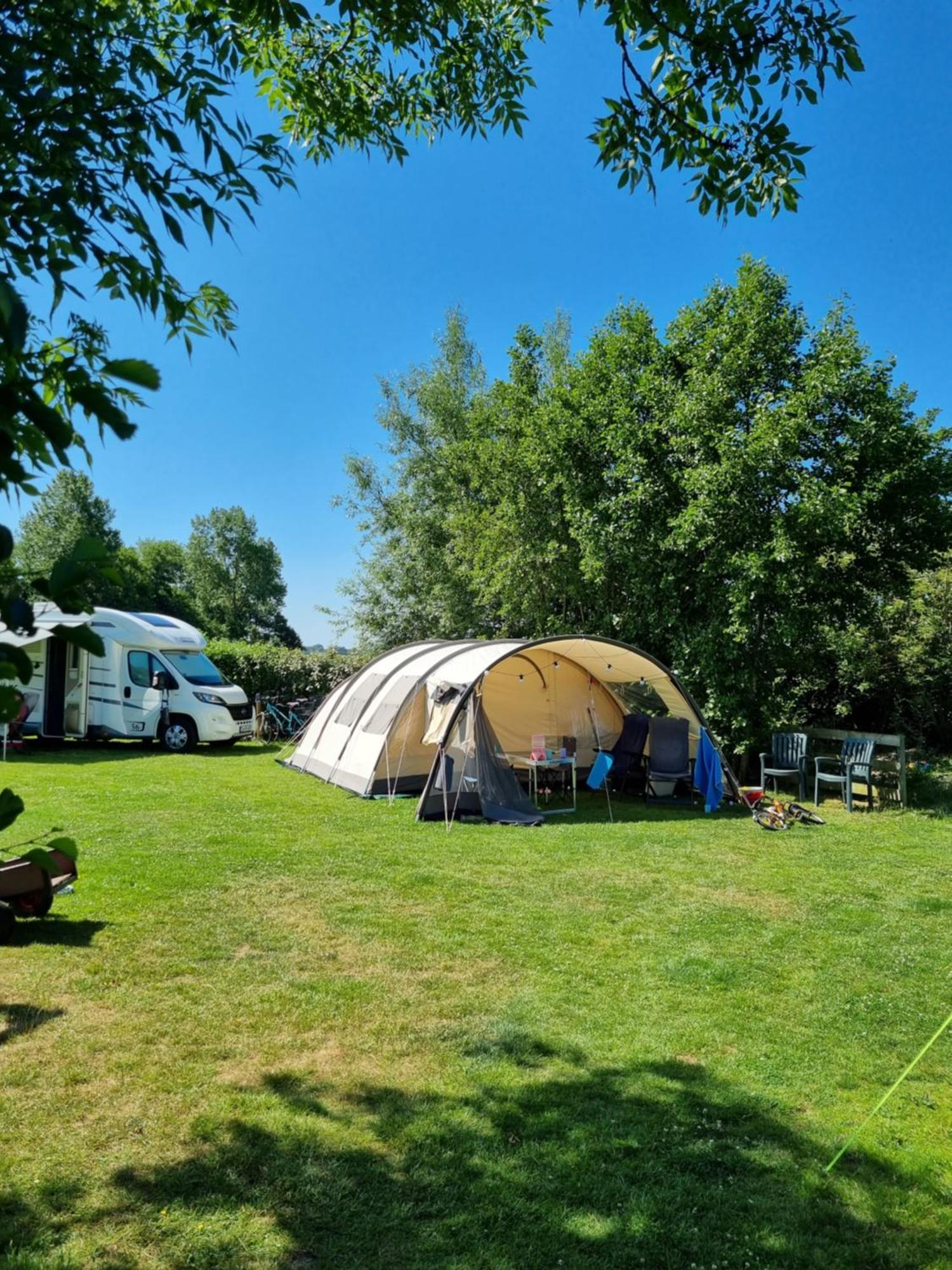 Camping De Tulpenweide Lege Kampeerplaats, Lege Plaats Op Het Gras Zonder Bed Breezand Phòng bức ảnh